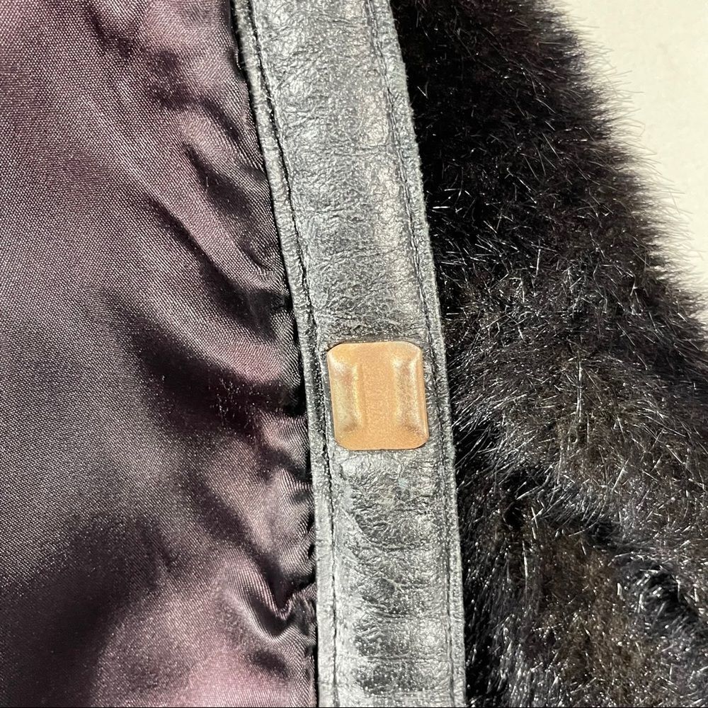 Raincheetahs Naman Vintage 60s Faux Fur Black Coat - Picture 11 of 14